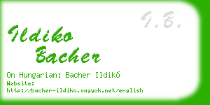 ildiko bacher business card