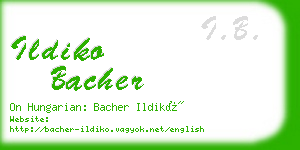 ildiko bacher business card